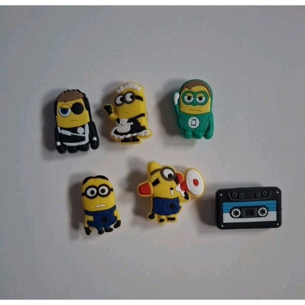 Lot of 6 Minions Kids Shoe Charms For Crocs